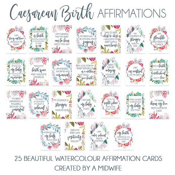 Caesarean Birth Affirmation Cards