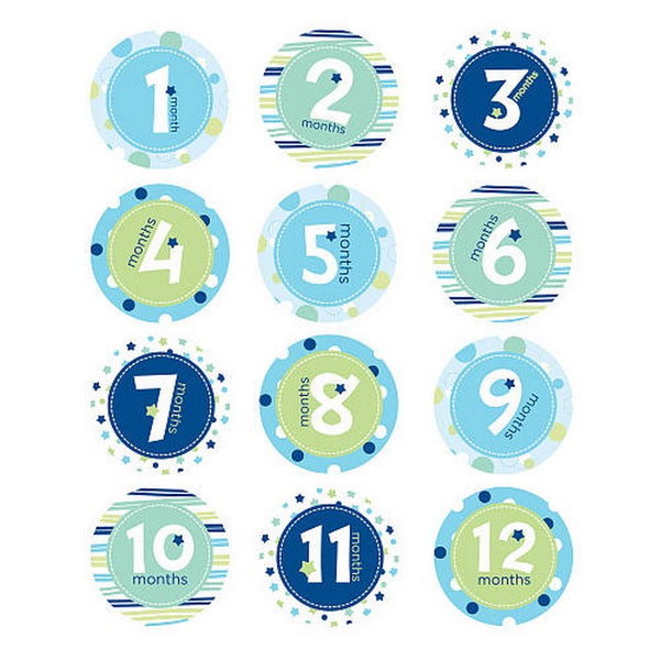 Pearhead - First Year  Milestone Stickers - Blue
