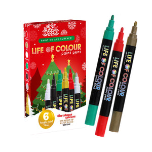 Limited Edition Christmas Colours - Medium Tip - Acrylic Paint Pens