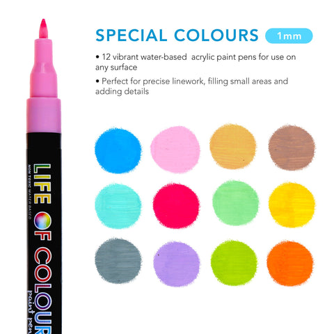 Special Colour - Fine Tip - Acrylic Paint Pens