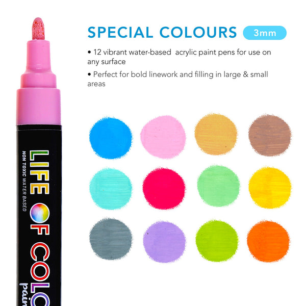 Special Colour - Medium Tip - Acrylic Paint Pens
